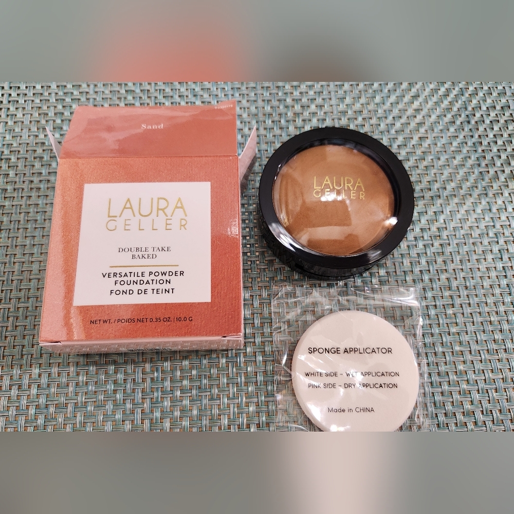 Laura Geller Double Take Baked Powder Foundation- Color Sand